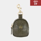 Little Pouch Charm for Diaper Bag in Olive Croc