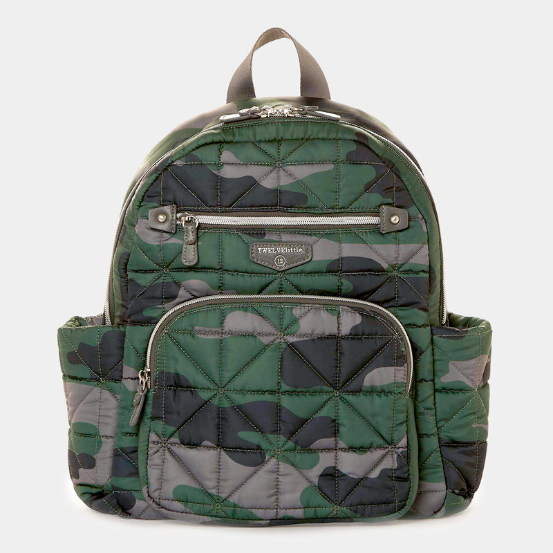 Little Companion Diaper Bag Backpack in Camo Print 2.0