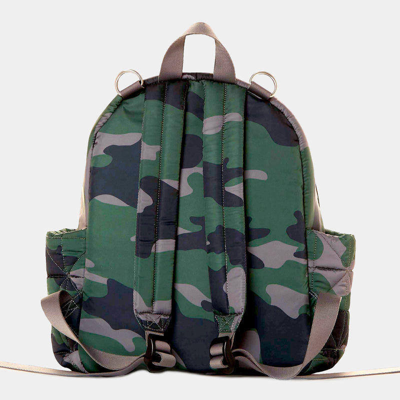 Little Companion Diaper Bag Backpack in Camo Print 2.0