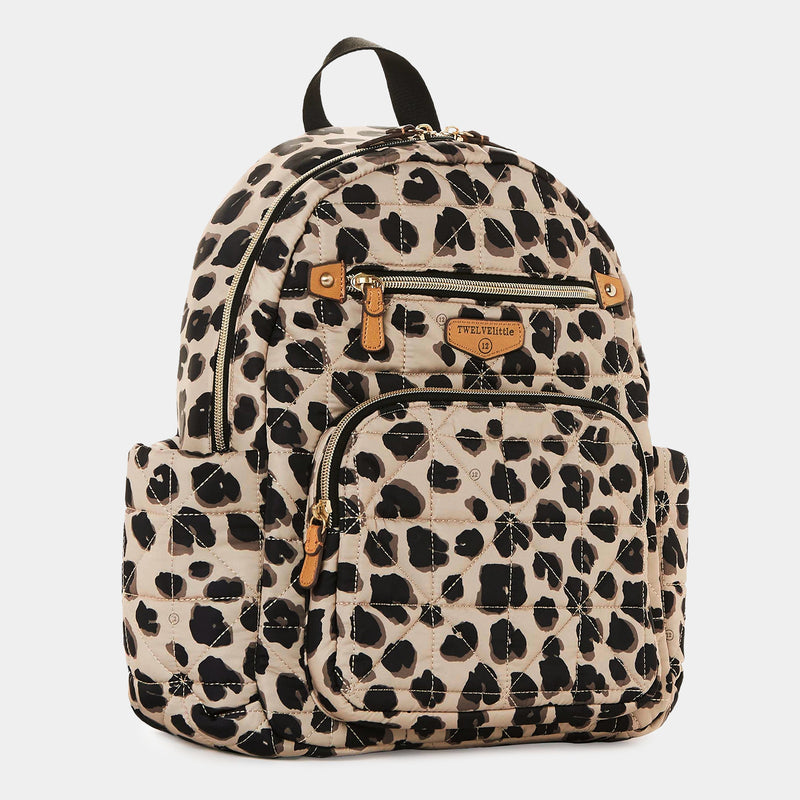 Little Companion Diaper Bag Backpack in Leopard Print 2.0