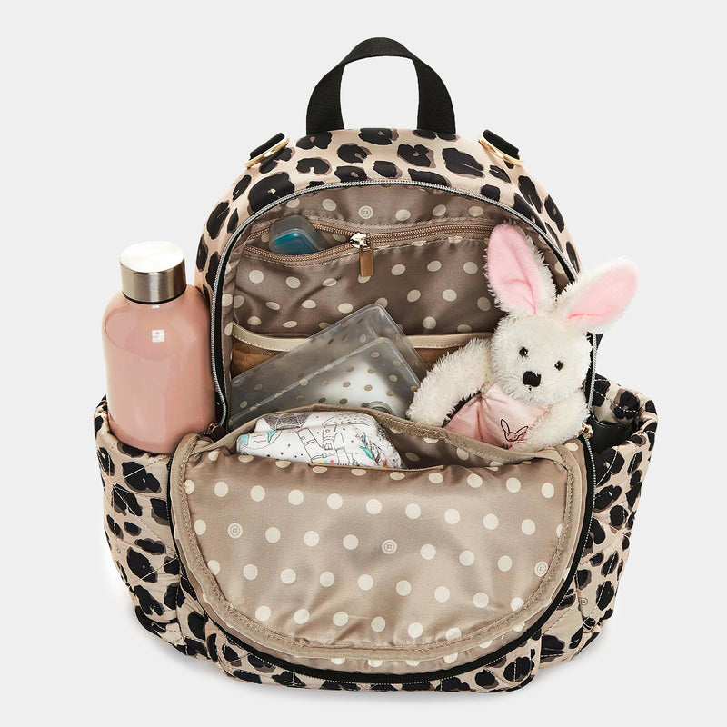 Little Companion Diaper Bag Backpack in Leopard Print 2.0