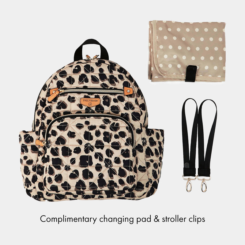 Little Companion Diaper Bag Backpack in Leopard Print 2.0