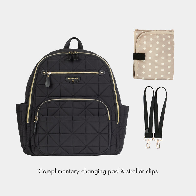 Companion Diaper Bag Backpack in Black 3.0