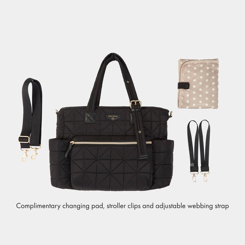 Carry Love Diaper Bag Tote in Black 3.0