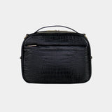 Luxe Diaper Clutch in Black Croc