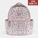 Midi-Go Diaper Bag Backpack in Pink Leopard