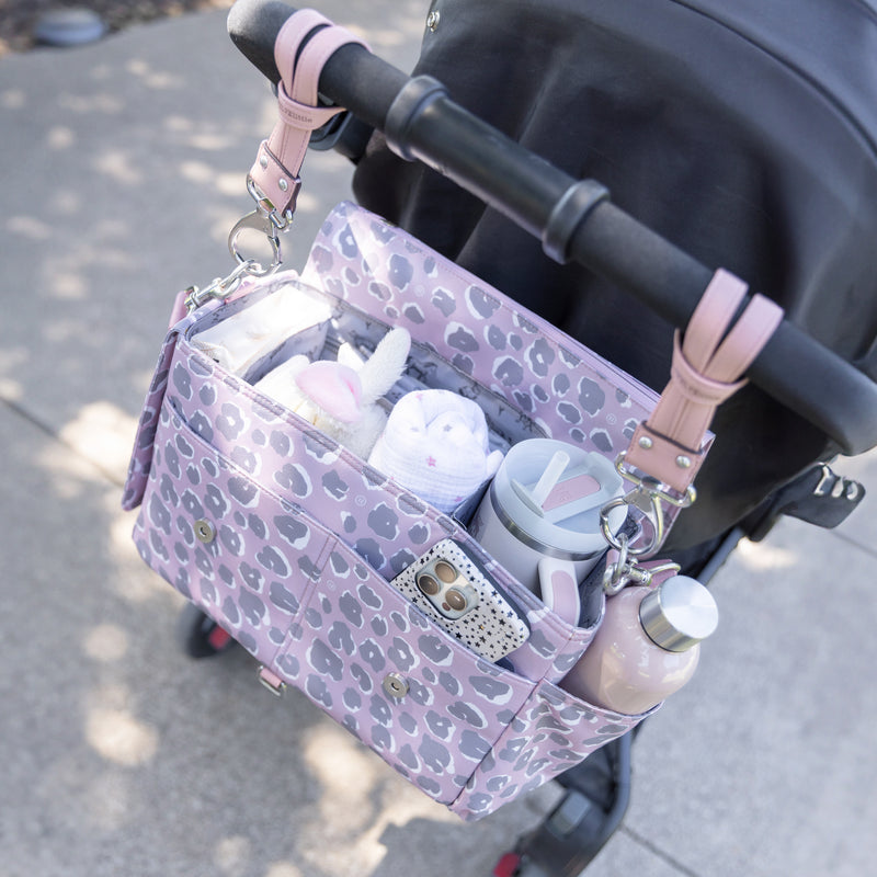 On-The-Go Stroller Caddy 3.0 in Pink Leopard