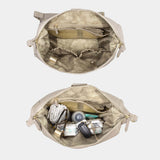 Peek-A-Boo Vegan Leather Convertible Hobo Backpack 1.0 in Latte