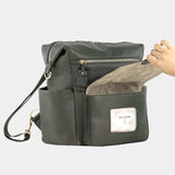 Peek-A-Boo Vegan Leather Convertible Hobo Backpack 1.0 in Olive