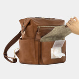 Peek-A-Boo Vegan Leather Convertible Hobo Backpack 1.0 in Toffee