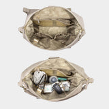 Peek-A-Boo Vegan Leather Convertible Hobo Backpack 1.0 in Toffee