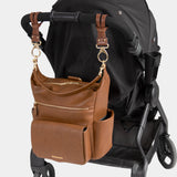 Peek-A-Boo Vegan Leather Convertible Hobo Backpack 2.0 in Toffee