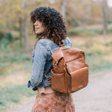 Peek-A-Boo Vegan Leather Convertible Hobo Backpack 1.0 in Toffee