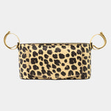 Peek-A-Boo Vegan Leather Stroller Caddy in Leopard