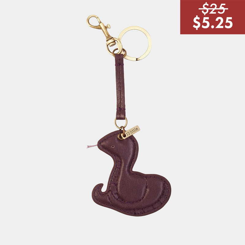 Snake Diaper Bag Charm in Plum