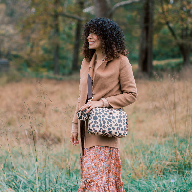 Luxe Diaper Clutch in Leopard Print